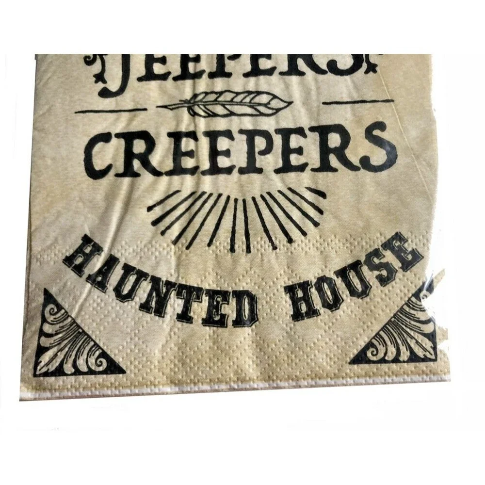 Halloween Dinner Paper Napkins Skull Haunted House Hand Towels 32 Pk Decoupage